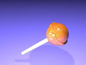 caramel on a stick 3D Model