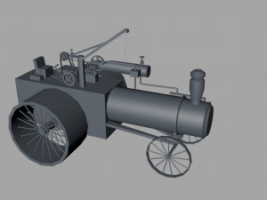 steam tractor 3D Model