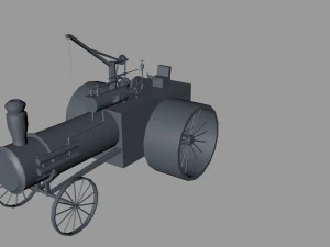 паровой трактор 3D Модель