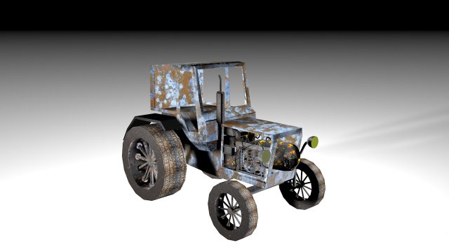tractor 3D Model .c4d .max .obj .3ds .fbx .stl .blend 