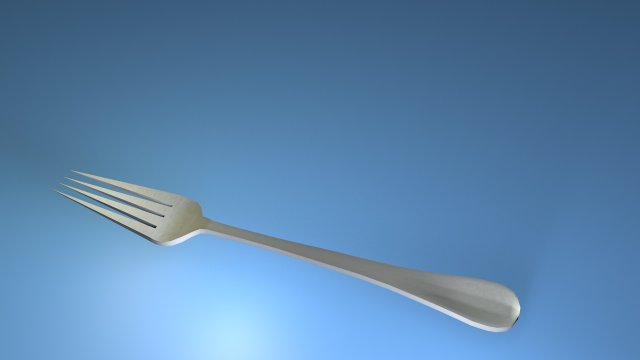 metal fork 3D Model .c4d .max .obj .3ds .fbx .stl .blend 