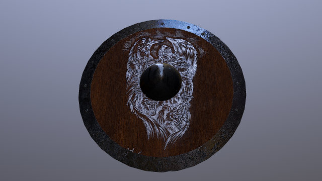 pagan shield 3D Модель .c4d .max .obj .3ds .fbx .stl .blend