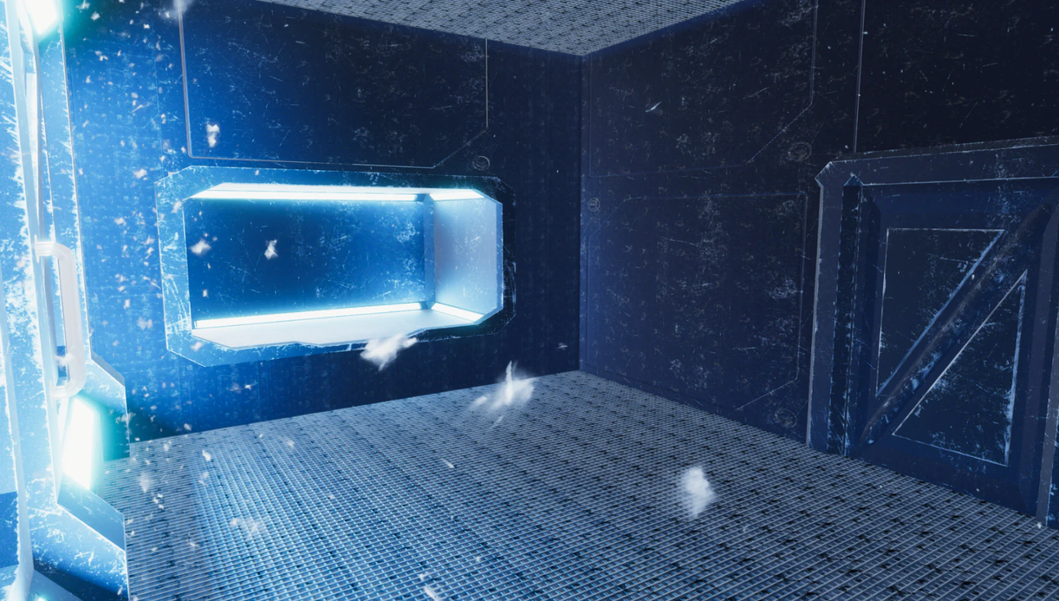 stylized space station room pbr game ready low-poly 3D Model .c4d .max .obj .3ds .fbx .stl .blend 
