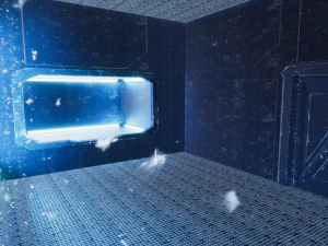 stylized space station room pbr game ready low-poly 3D Model