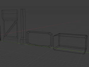 stylized space station room pbr game ready low-poly 3D Model