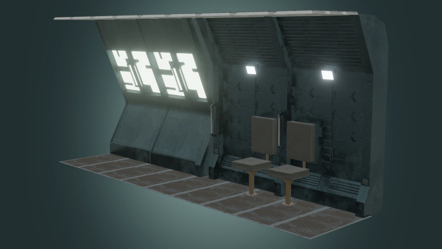 sci-fi interior modules 3D Model .c4d .max .obj .3ds .fbx .stl .blend 
