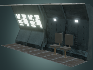sci-fi interior modules Model 3D