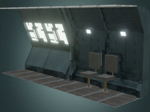 sci-fi interior modules 3D Model