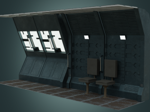 sci-fi interior modules Model 3D