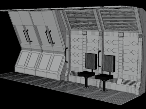 sci-fi interior modules Model 3D
