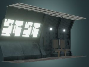 sci-fi interior modules Model 3D