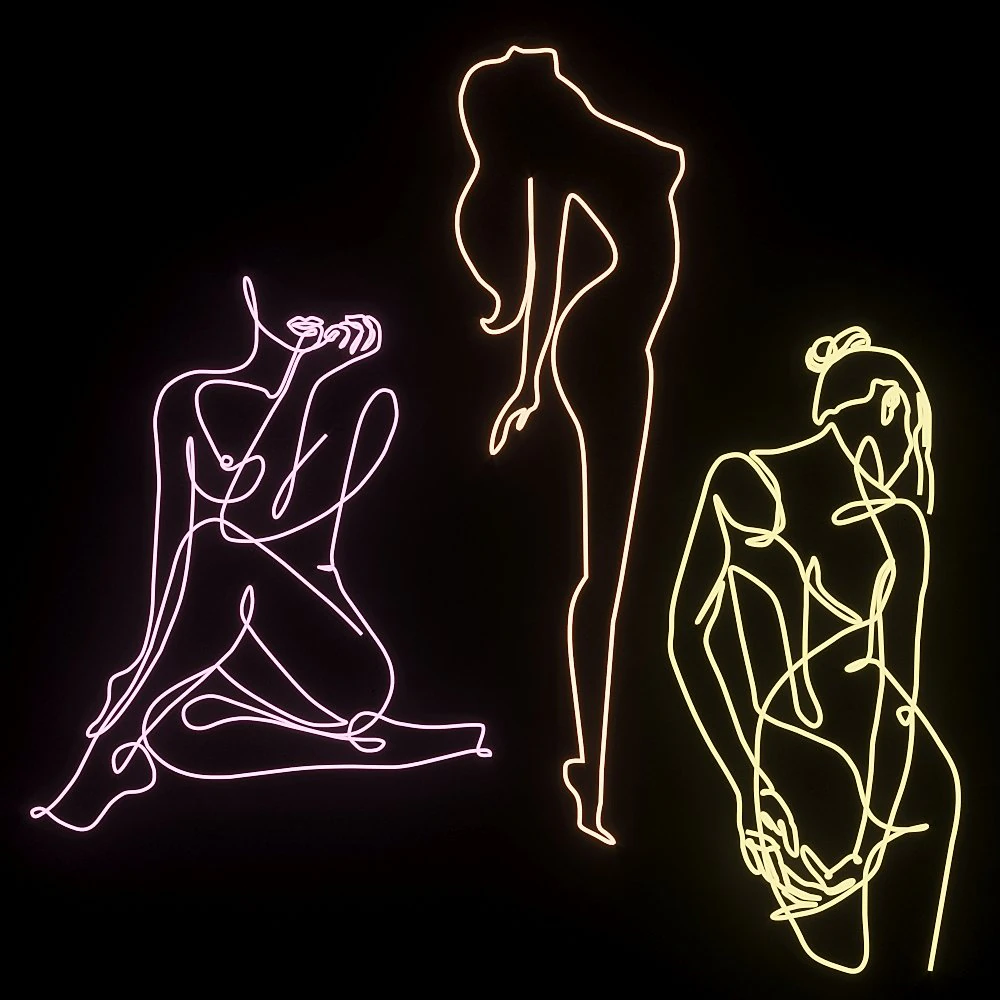 neon set 04 woman 3D Model .c4d .max .obj .3ds .fbx .stl .blend