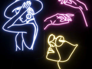 नियॉन सेट 07 महिला 3D मॉडल