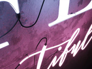 neon text 01 life is beautiful 3D Model