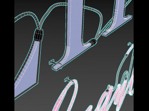 neon text 01 life is beautiful 3D Модель