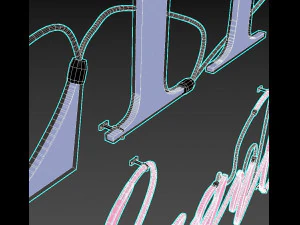 neon text 01 life is beautiful 3D Model