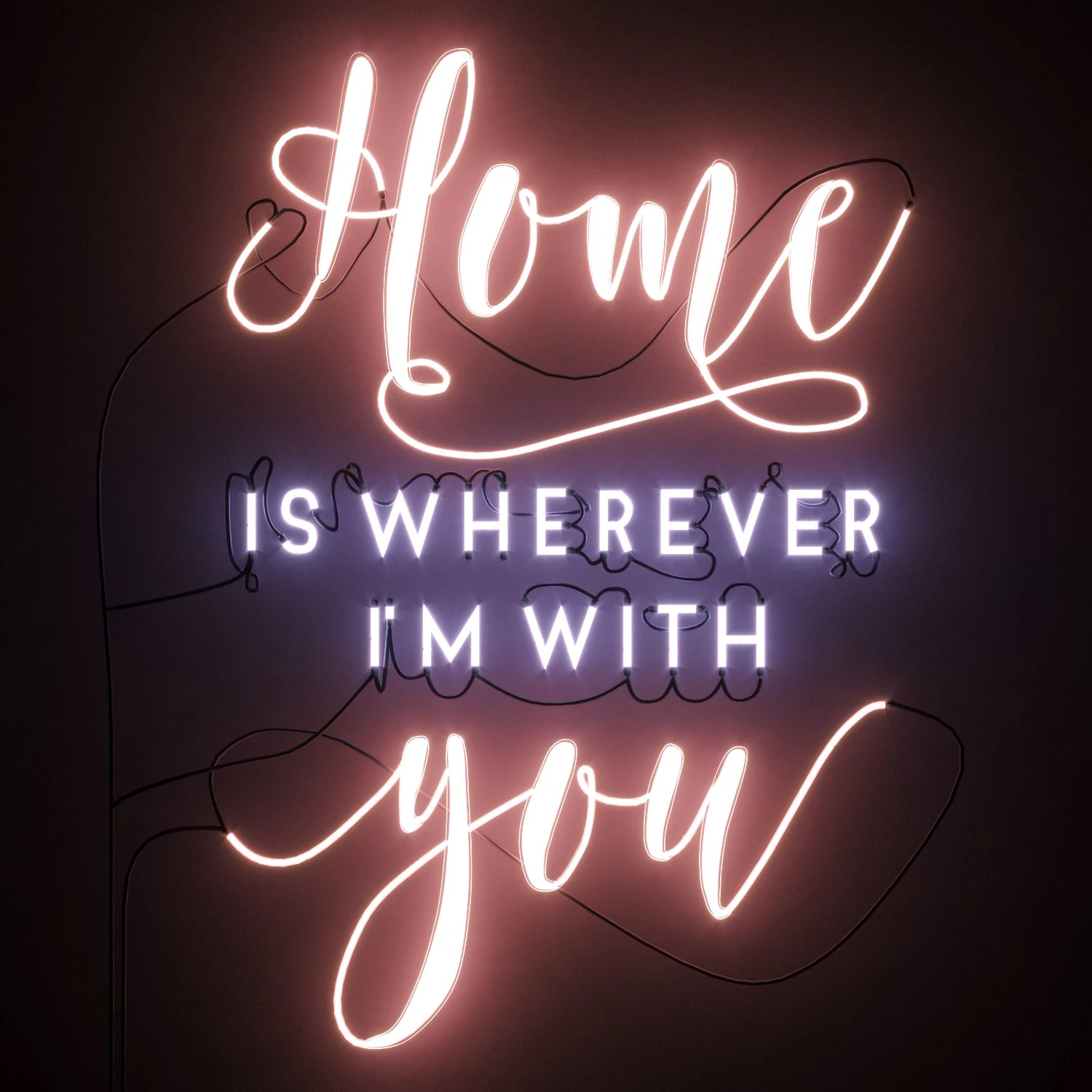 neon text 02 home 3D Model .c4d .max .obj .3ds .fbx .stl .blend 