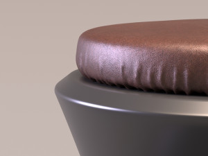 pbr modern minimal curved chair Model 3D