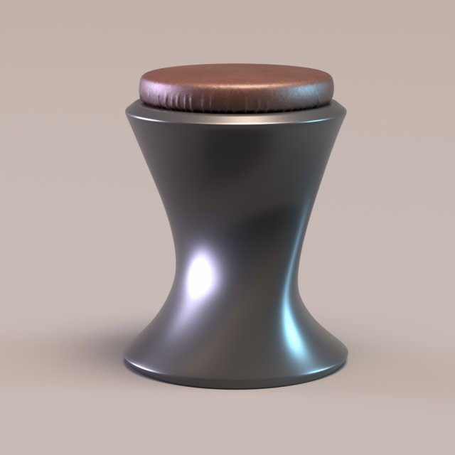 pbr modern minimal curved chair Model 3D .c4d .max .obj .3ds .fbx .stl .blend 