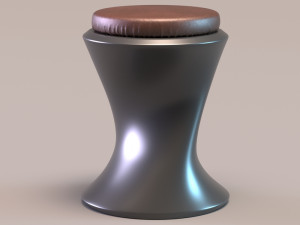 pbr modern minimal curved chair 3D Model