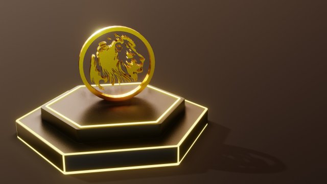 lion podium 3D-Modell .c4d .max .obj .3ds .fbx .stl .blend 