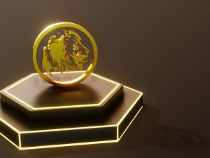 lion podium 3D 모델