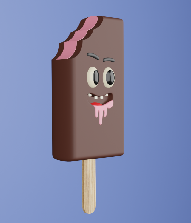 funny icecream Modelo 3D .c4d .max .obj .3ds .fbx .stl .blend 