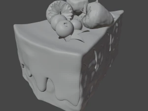 berries cake 3D Model