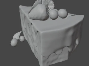 berries cake 3D Model