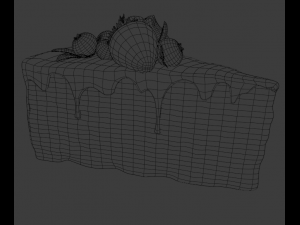 berries cake Model 3D