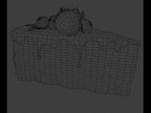 berries cake 3D Model
