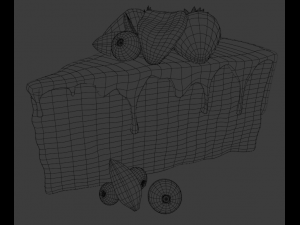 berries cake Model 3D