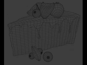 berries cake 3D Model