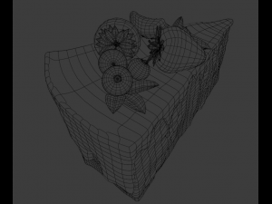 berries cake Model 3D