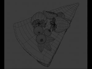 berries cake Model 3D