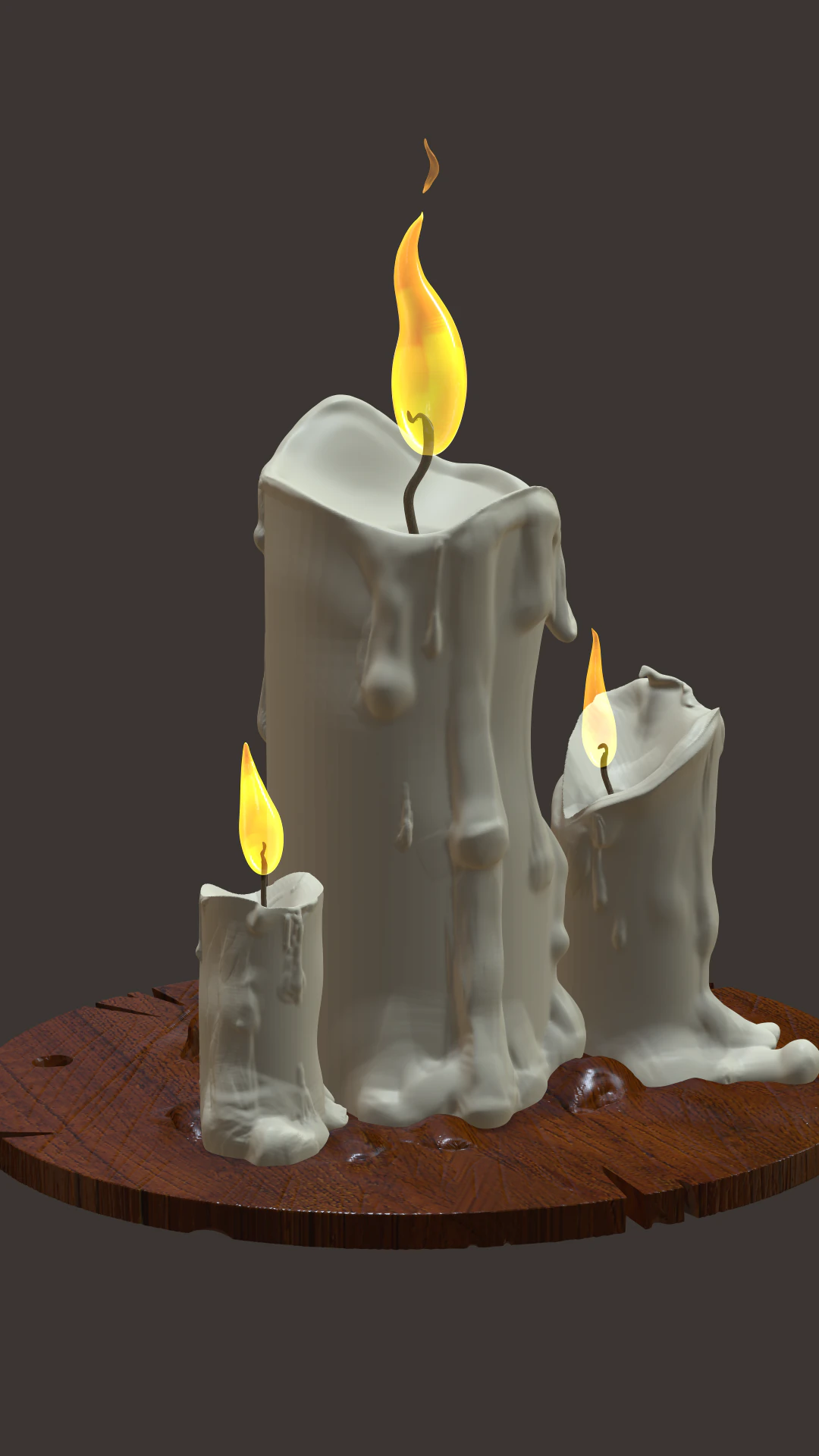 candle 3D Model .c4d .max .obj .3ds .fbx .stl .blend 