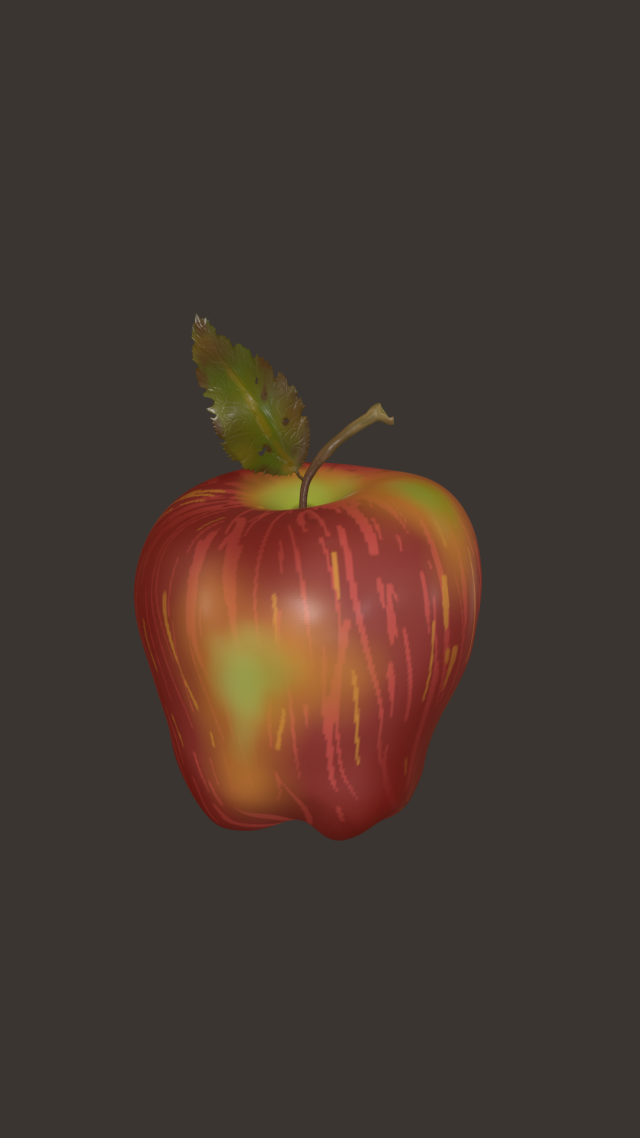 red apple 3D Model .c4d .max .obj .3ds .fbx .stl .blend 