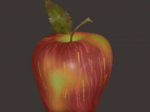 roter Apfel 3D Modell