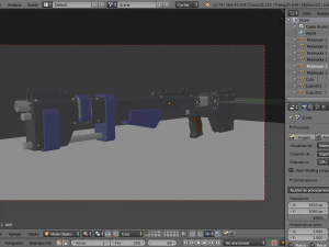 set di 3 revolver - fucile e fucile di precisione Modello 3D