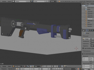 set of 3 revolver - shotand sniper rifle Modèle 3D