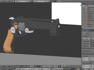 set of 3 revolver - shotand sniper rifle Modèle 3D
