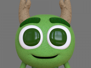 monster friendly character - stl print 3d - cinema 4d - obj - 3D Модель