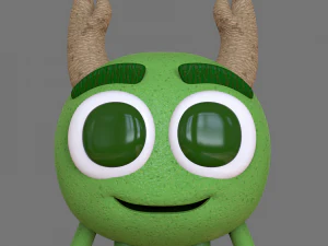 monster friendly character - stl print 3d - cinema 4d - obj - 3D Model