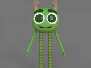 monster friendly character - stl print 3d - cinema 4d - obj - 3D Model
