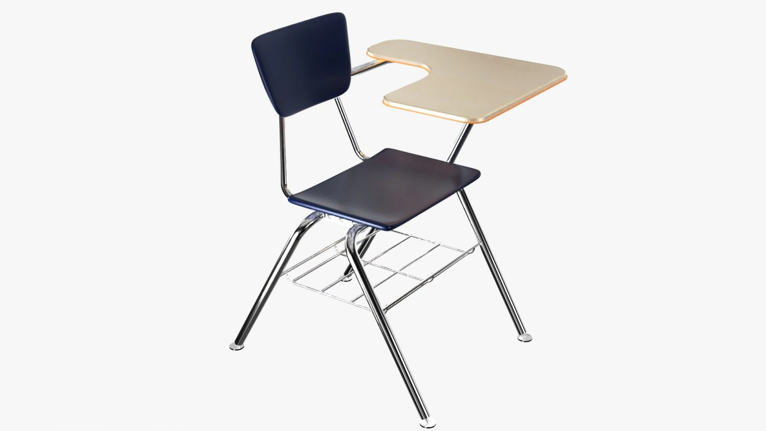 student desk and chair 3D Model .c4d .max .obj .3ds .fbx .stl .blend