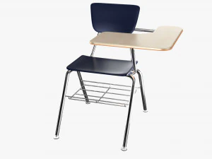 student desk and chair 3D Model
