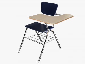 student desk and chair 3D Model