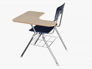 student desk and chair 3D Model