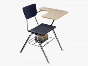 student desk and chair 3D Model
