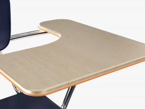 student desk and chair 3D Model